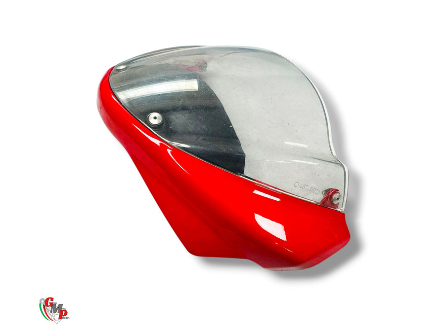 Red Fork Head Fairing with Bubble - Ducati