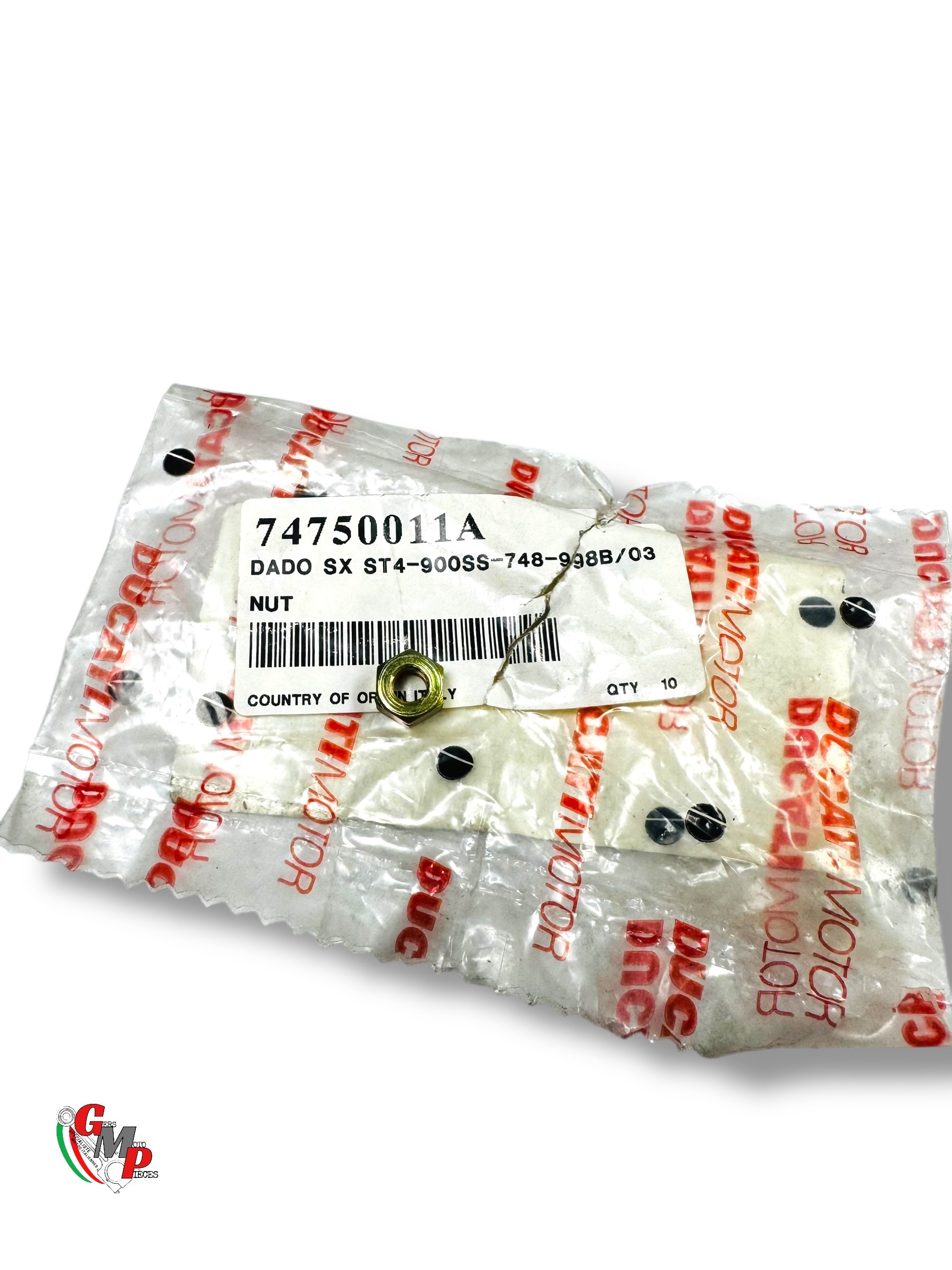 Ecrou Filetee Gauche M6 Bichromate NEUF - Ducati