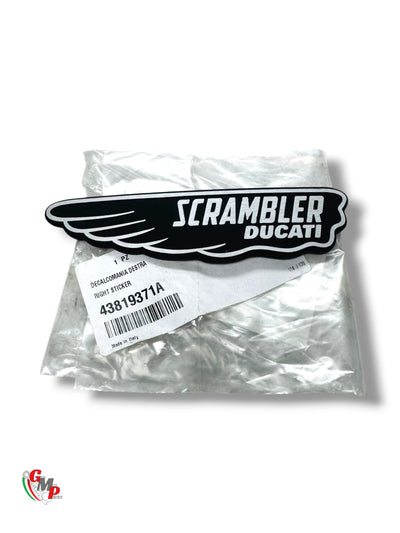 Decalcomanie Droite (Scrambler Classic) Metal Relief NEUF - Ducati