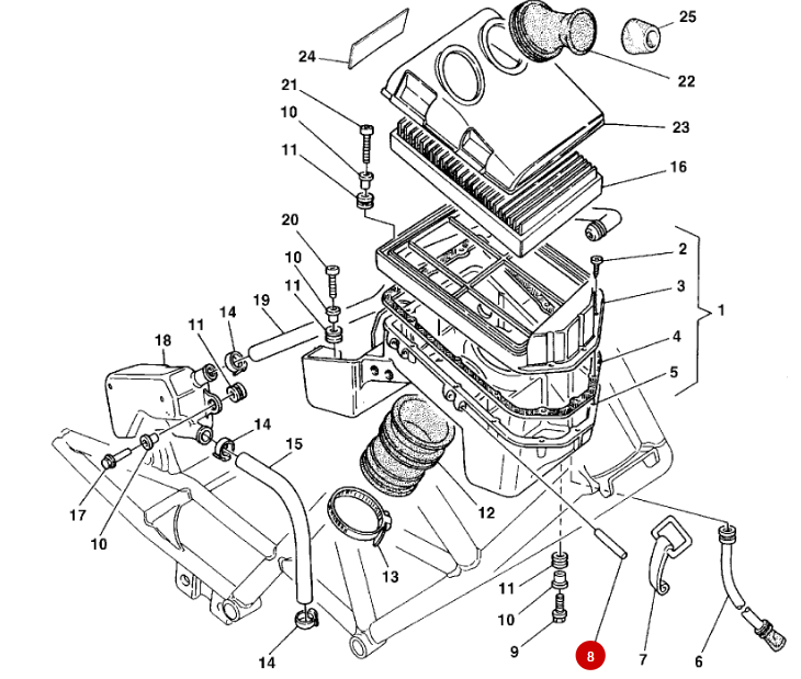 NEW airbox hook pin - Ducati