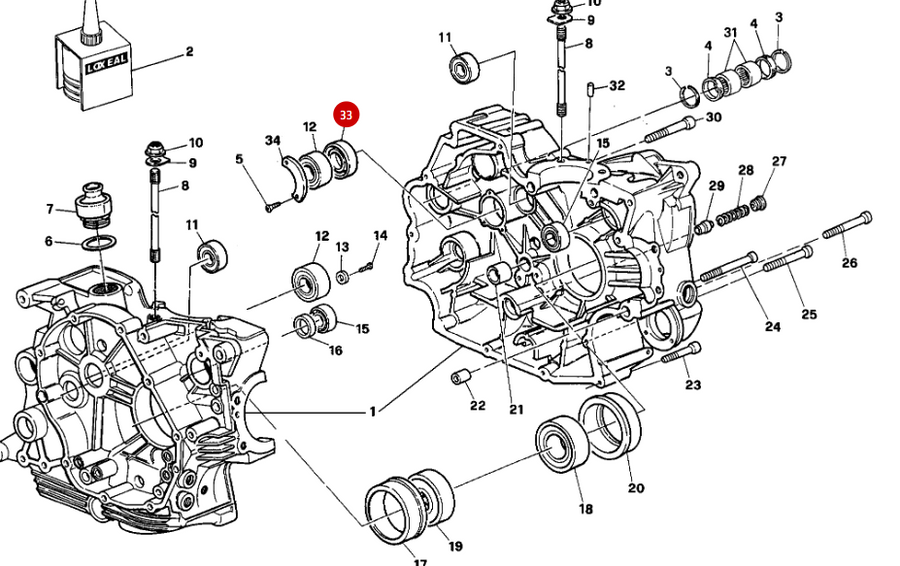 Output shaft oil seal NEW - Ducati