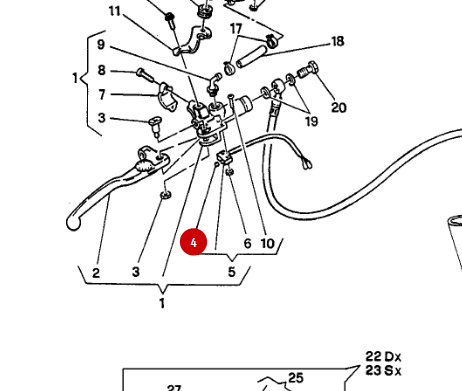 Front brake stop sensor plunger NEW - Ducati
