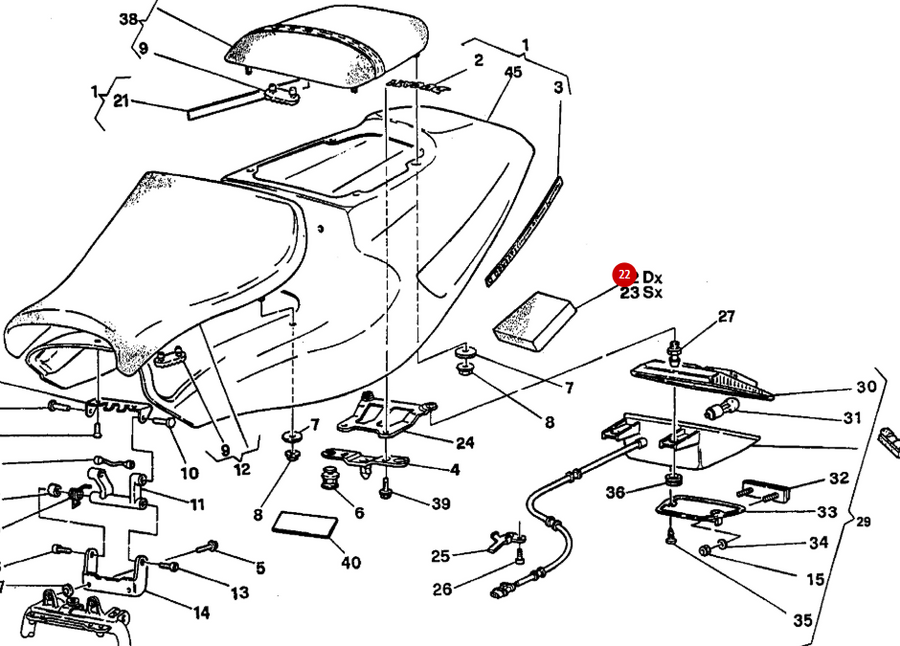 NEW right rear bumper protector - Ducati