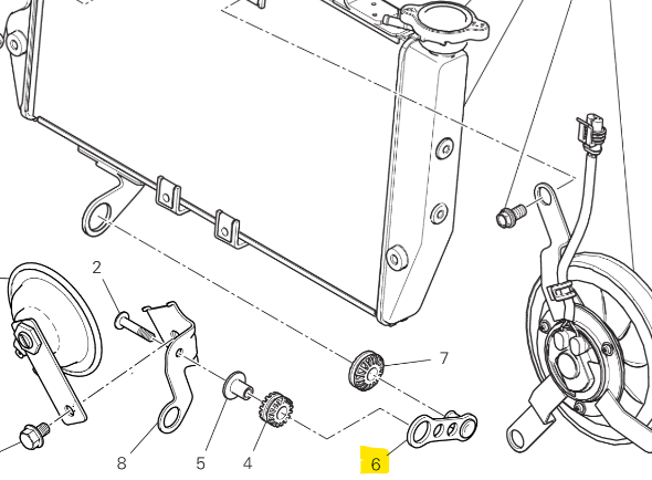 Radiator bracket - Ducati