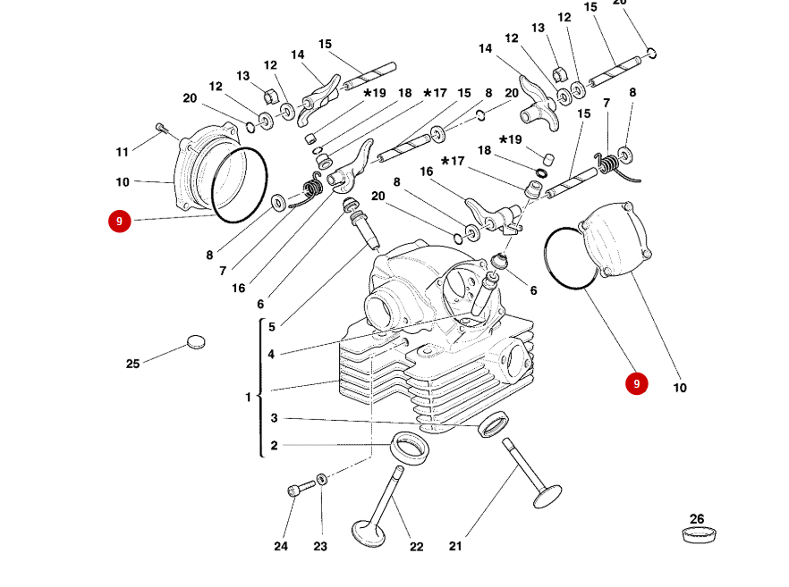 NEW Rocker Cover Hatch Gasket - Ducati