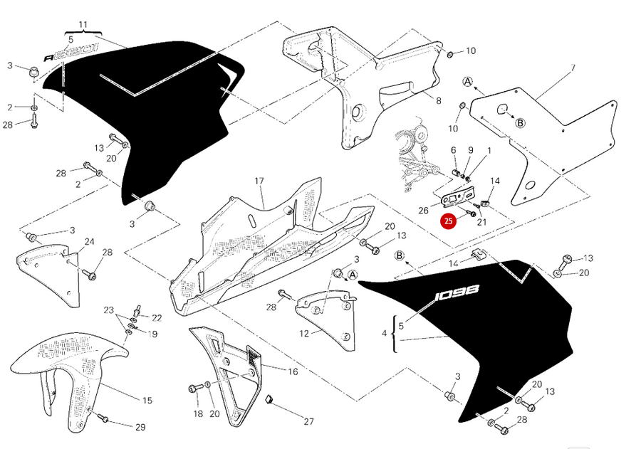 NEW TCEIF M10X20 SCREW - Ducati