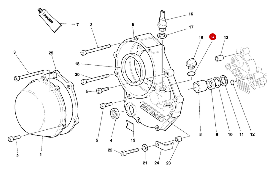 Filler plug O-ring NEW - Ducati