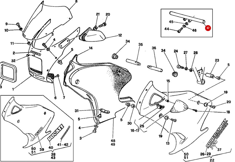 Fairing Support Spacer NEW - Ducati