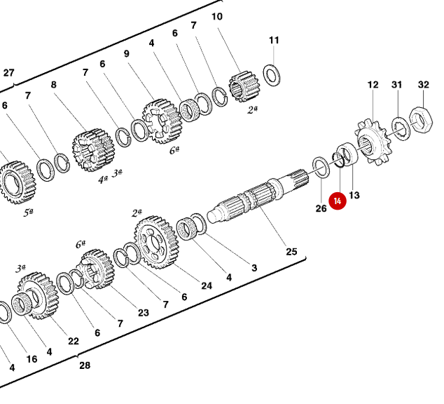 O-Ring Spacer Output Shaft Pinion NEW - Ducati