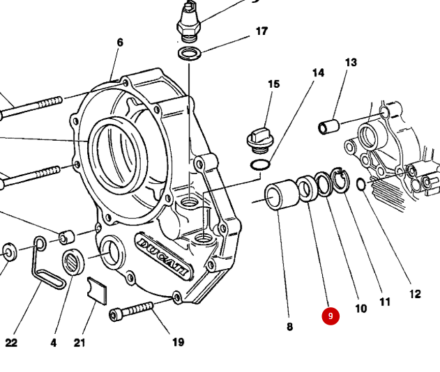 NEW Clutch Seal Ring - Ducati