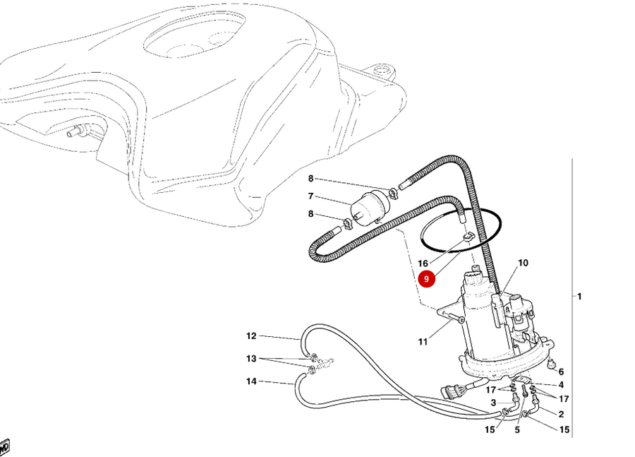 Fuel Pump O-Ring NEW - Ducati