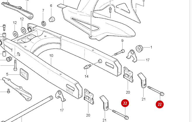 NEW Chain Tension Adjuster Screw - Ducati