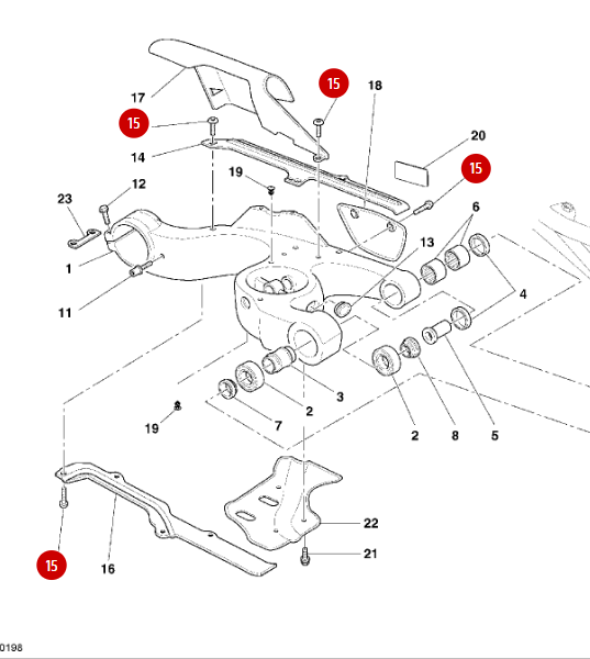 M6X14 Chain Guide Bolt NEW - Ducati
