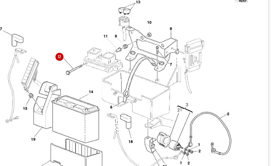 Tef M6X50 Bichromate Housing Fixing Screw NEW - Ducati