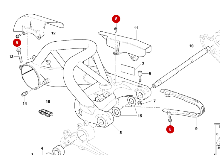 Chain Slider and Protector NEW - Ducati