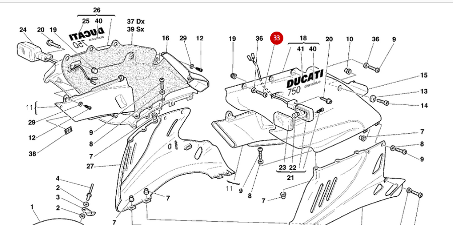 Screw Tbei 5X25 Bichromate NEW - Ducati