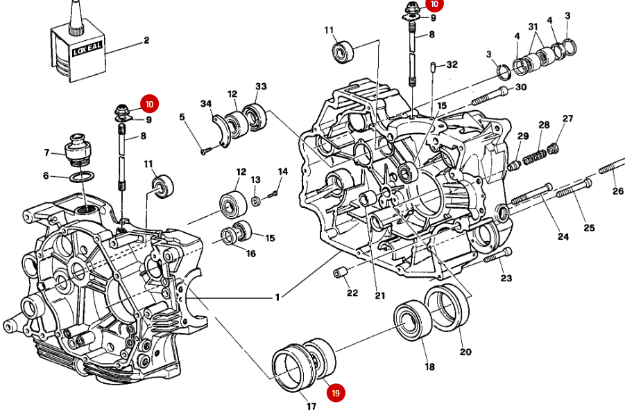 Ecrou Goujon Culasse NEUF - Ducati