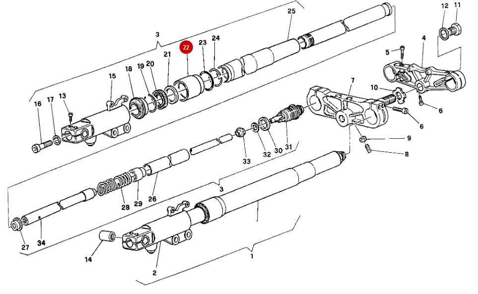 Douille Fourche NEUVE - Ducati
