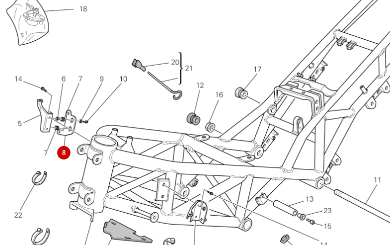 Front Stand NEW - Ducati