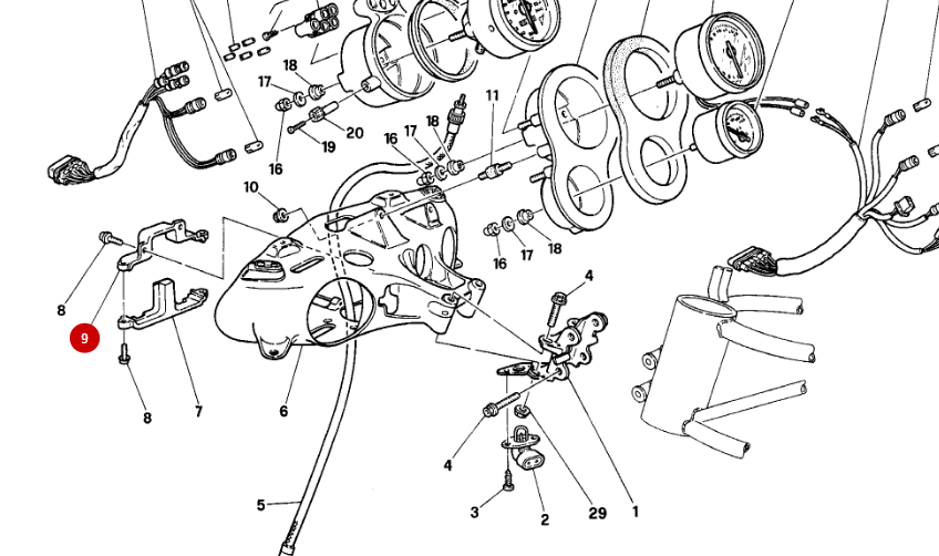 Support Prise Phare NEUF - Ducati