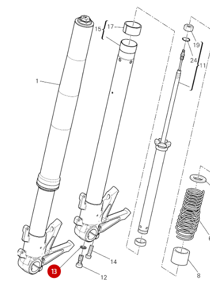 Lower Bolt Gasket - Ducati