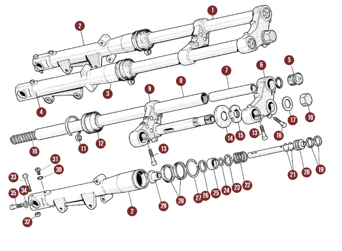 C12 Fork Clamps NEW - Ducati