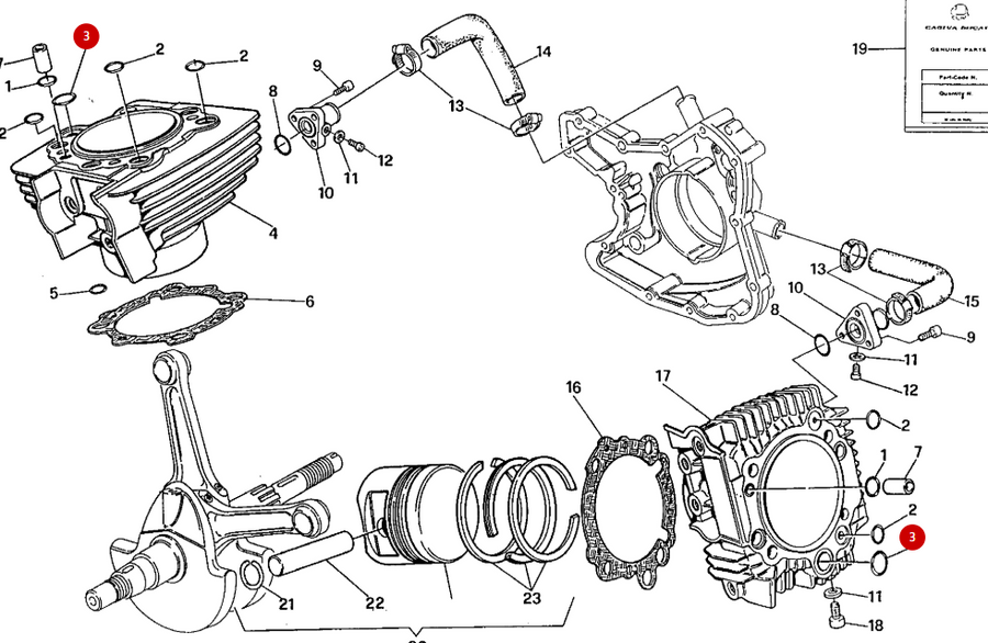 O-Ring Cylinder NEW - Ducati