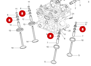 Valve Stem Seal Sealing Ring NEW - Ducati