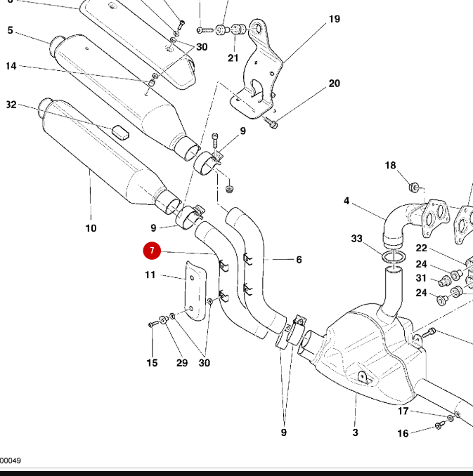 NEW Horizontal Exhaust Manifold - Ducati