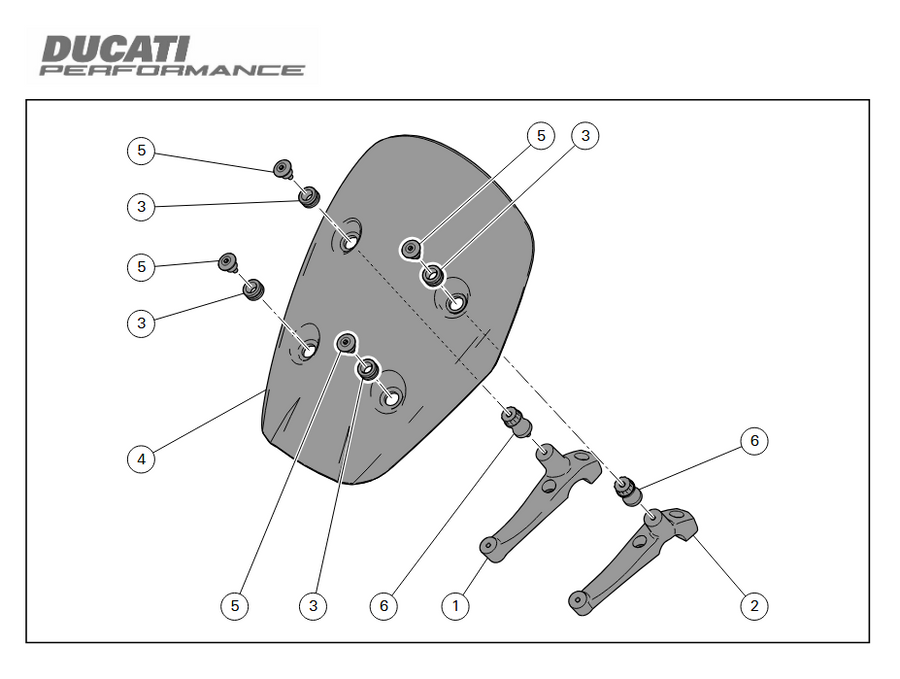 Touring Windscreen - Ducati