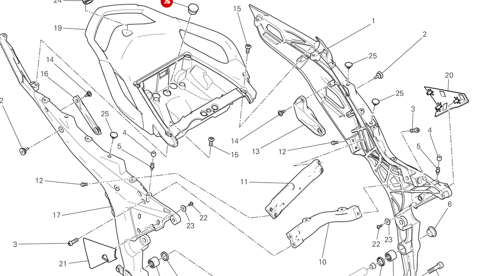 NEW Rear Seat Cap - Ducati