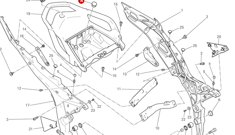 NEW Rear Seat Cap - Ducati