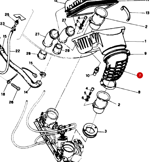Air intake manifold NEW - Ducati