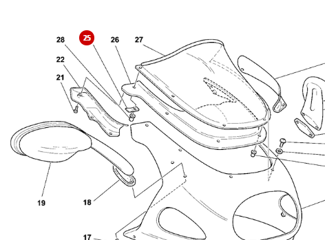 NEW Windscreen Mounting Plate - Ducati