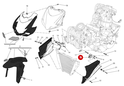 Left Fairing Support NEW - Ducati