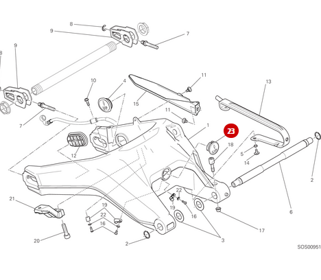 Bouchon Bras Oscillant NEUF - Ducati