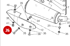 Vis Tbei M6X30 Echappement NEUVE - Ducati