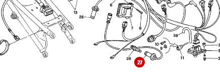 New Horizontal Head Spark Plug Cable - Ducati