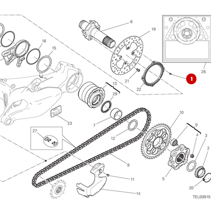 New Phonetic Wheel Fixing Screw - Ducati