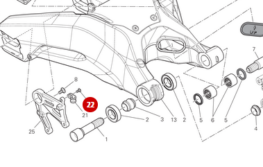 Vis Tbeif M6X12 NEUVE - Ducati