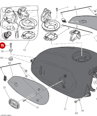 Vis Tef M6X25 8,8 NEUVE - Ducati