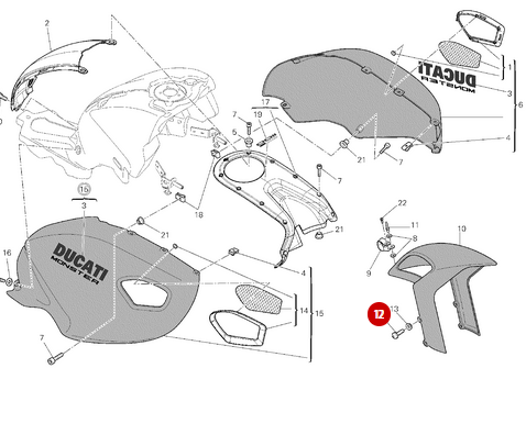 Screw Tbei M6X14 NEW - Ducati