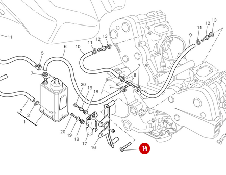 Vis Tcei M6X45 NEUVE - Ducati