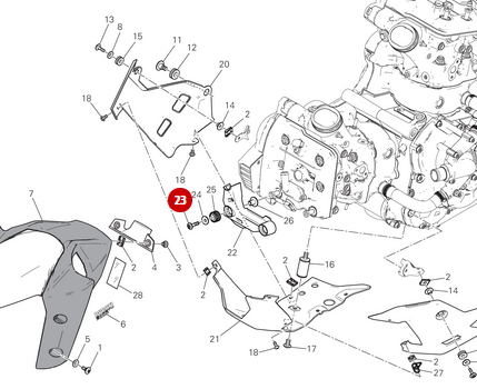 Screw M6x25 NEW - Ducati