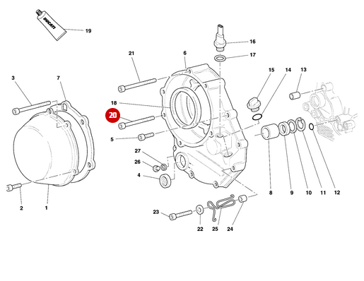 Vis Tcei M6X65 NEUVE - Ducati
