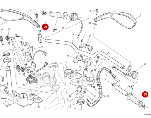 NEW Handlebar End - Ducati