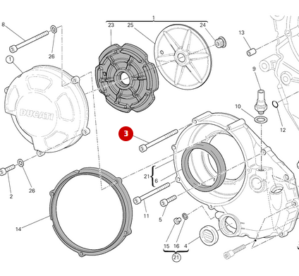 Screw Tcei M6X65 NEW - Ducati