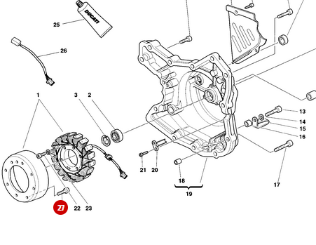 Screw Tcce M6X25 NEW - Ducati