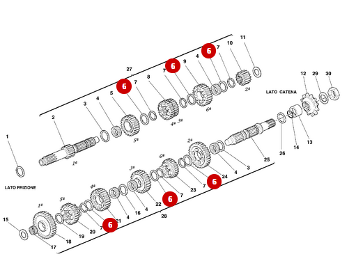 Rondelle 0,5 Mm Boîte De Vitesse NEUVE - Ducati