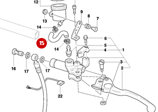 Brake Master Cylinder Hose NEW - Ducati